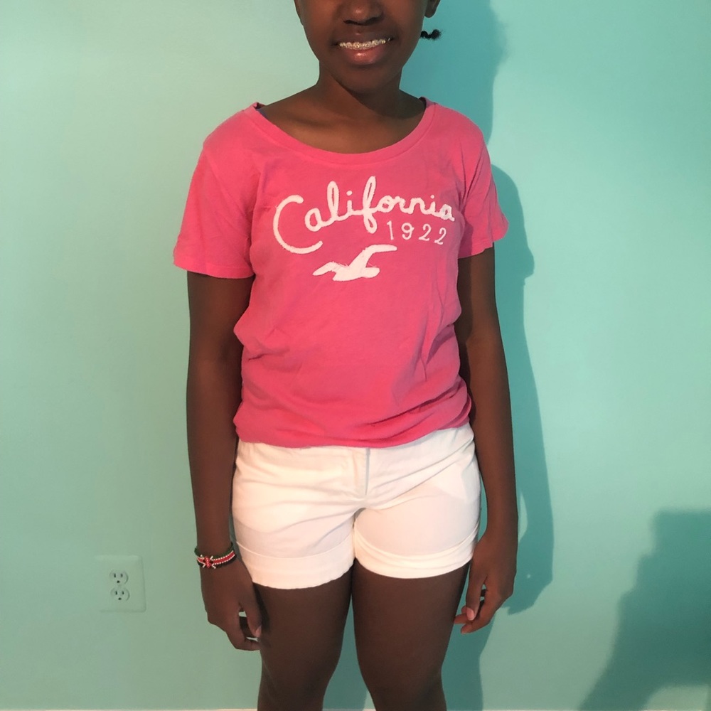 Pink hollister top